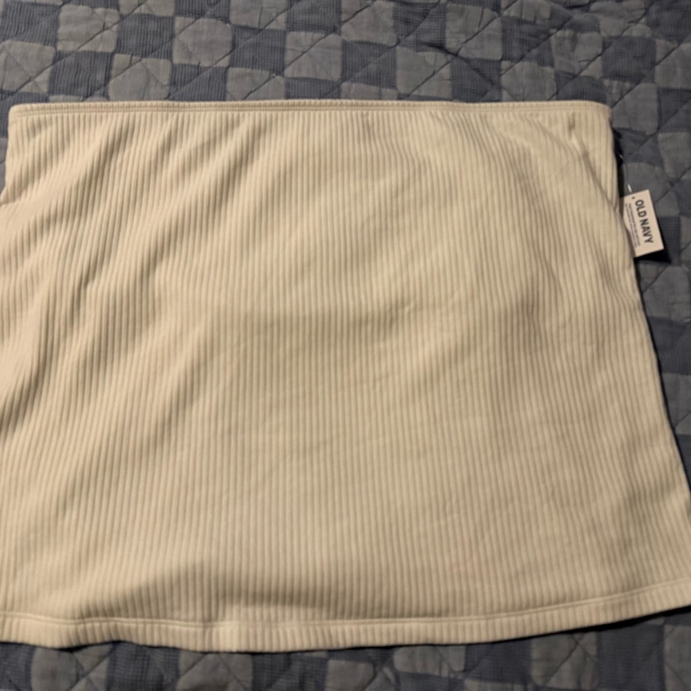 Old Navy White Ribbed Tube Top